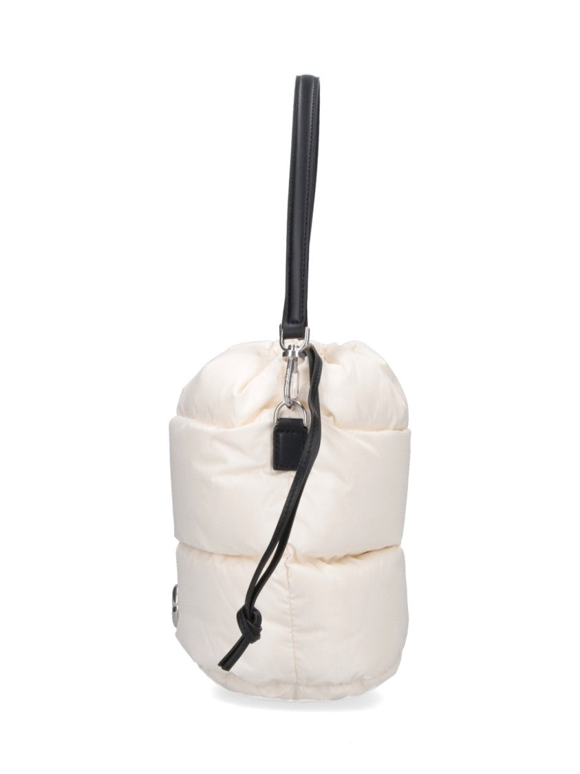Moncler White Caradoc Quilted Nylon Bucket Bag