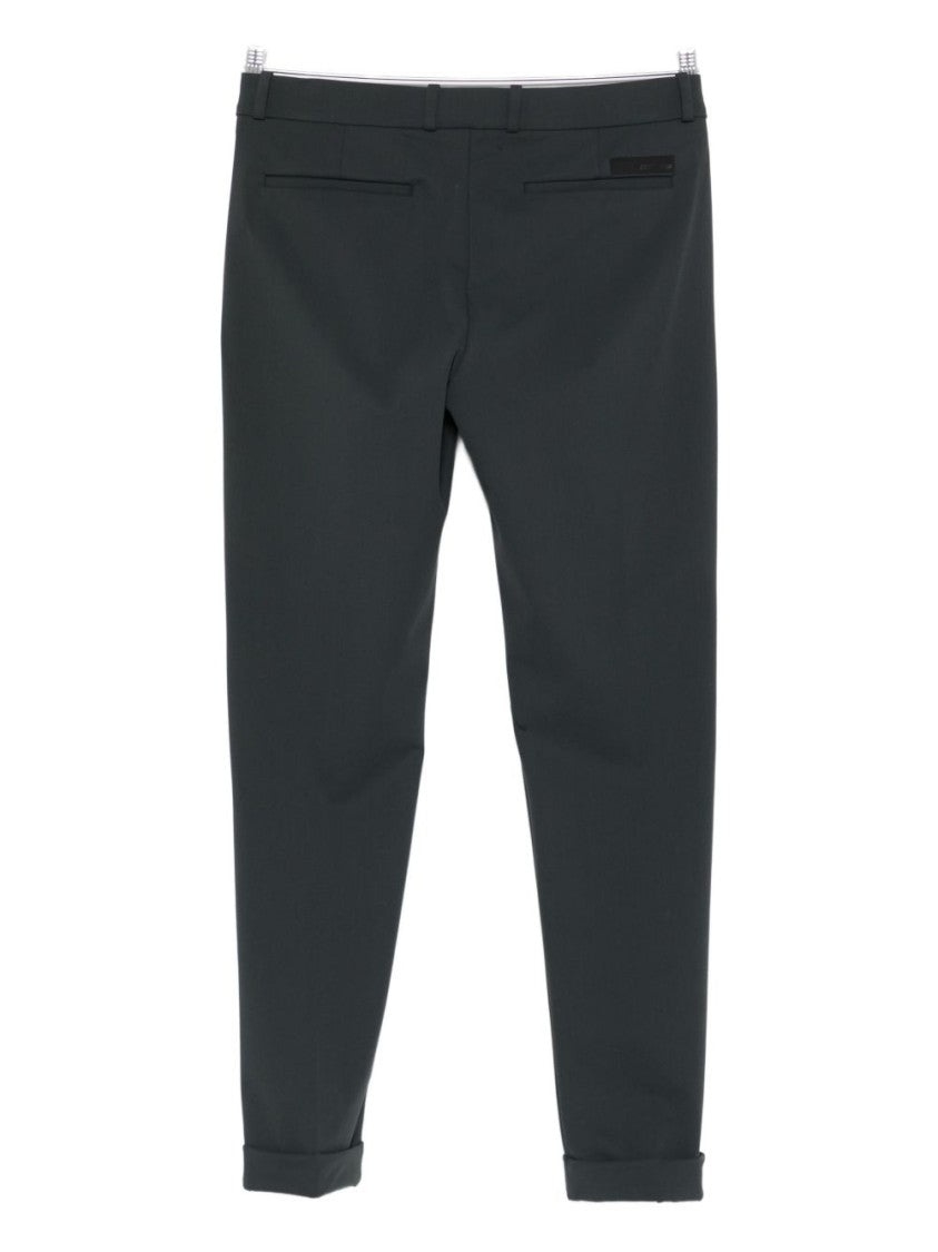 Rrd Slim Tapered Gray Trousers With Cuffed Hems