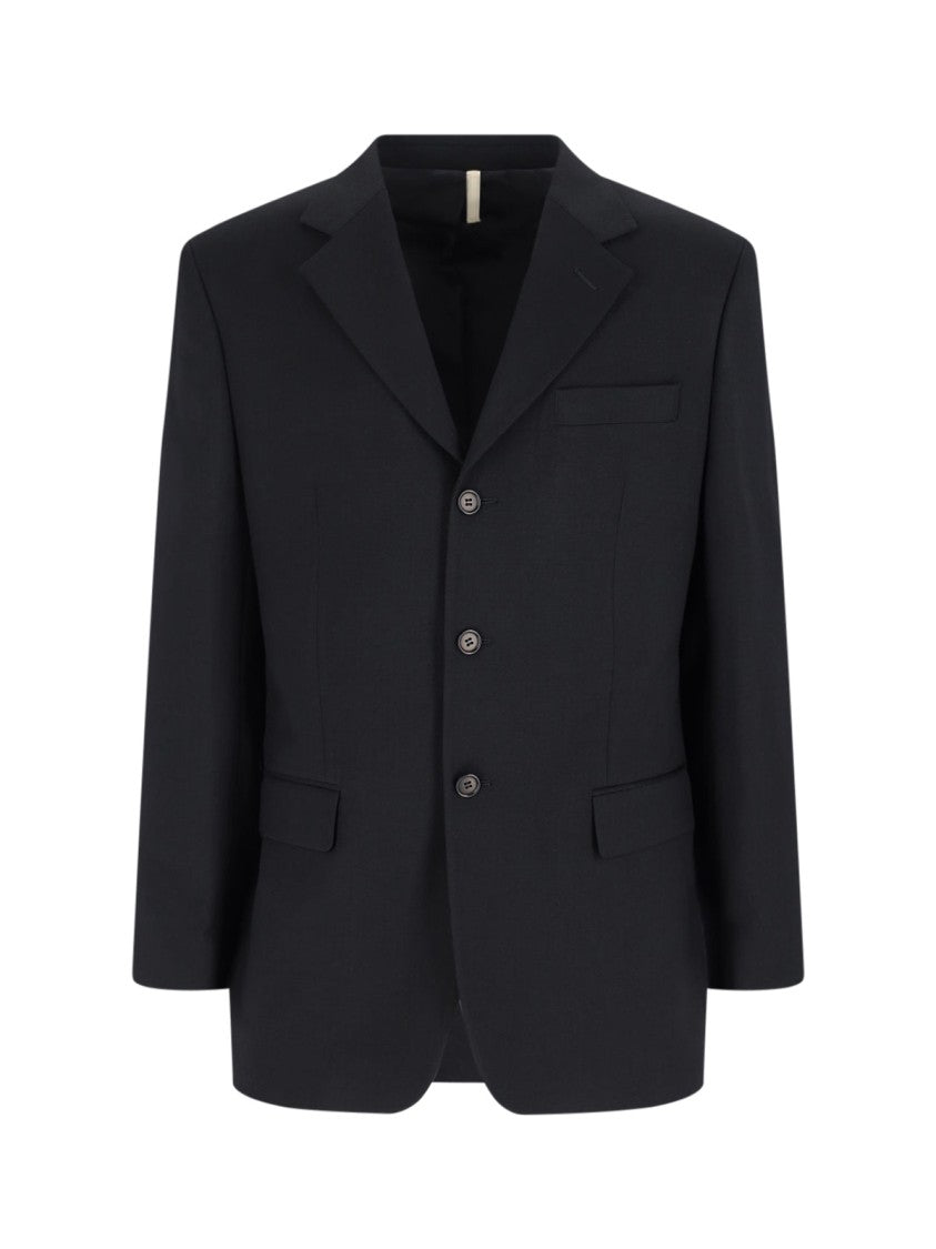 Sunflower Show Single-Breasted Blazer – Black