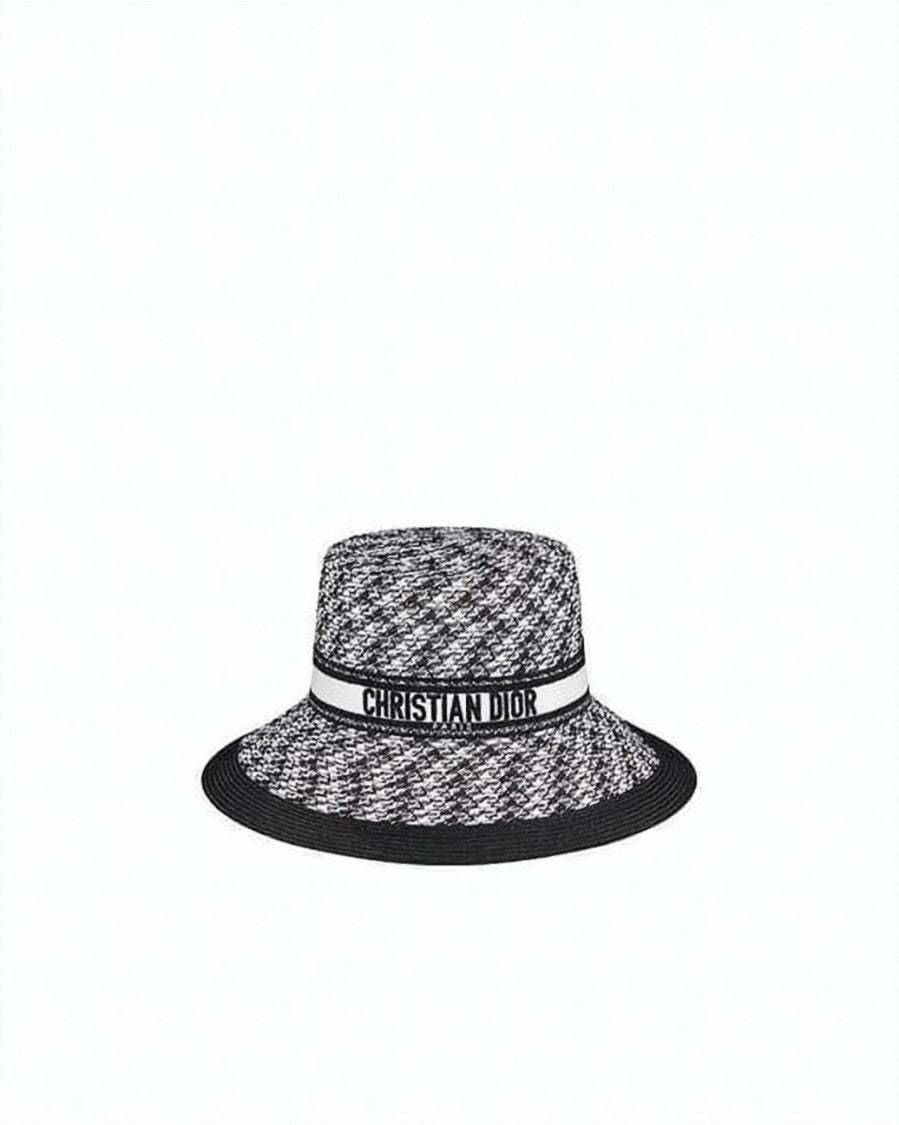 Dior Woven Black And White Bucket Hat