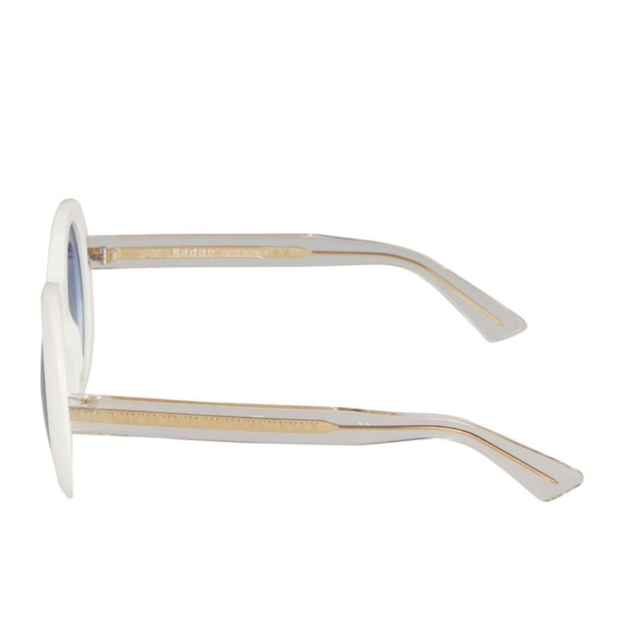 Kador Audrey Large Round Frame Sunglasses With Gradient Blue Tint