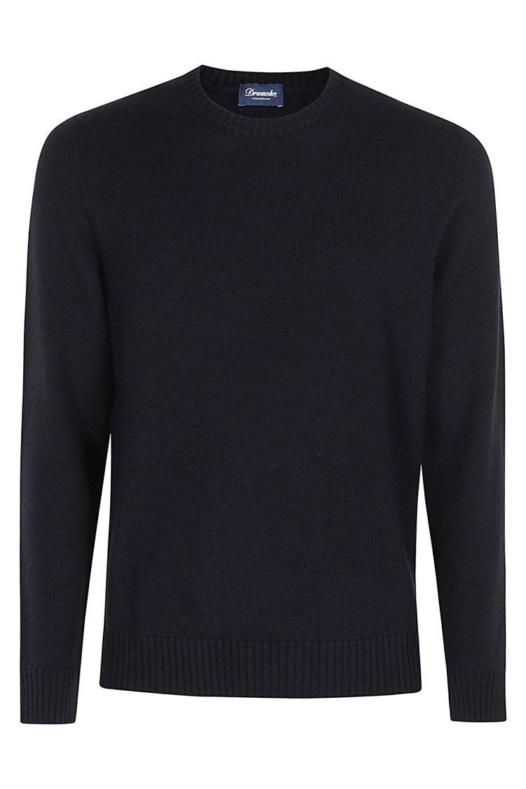 Drumohr Double-Spun Merino Wool Crew Neck Sweater