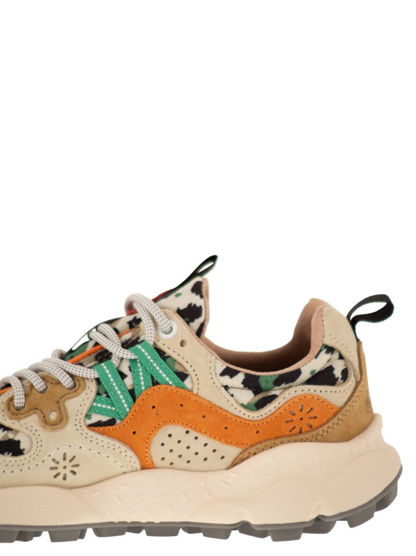 Flower Mountain Yamano 3 - Sneakers In Suede And Technical Fabric