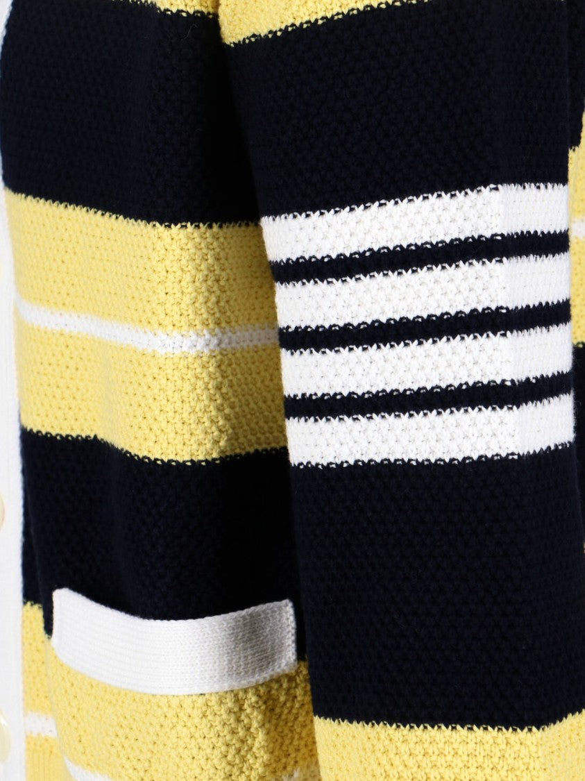 Thom Browne Striped Cardigan – Yellow