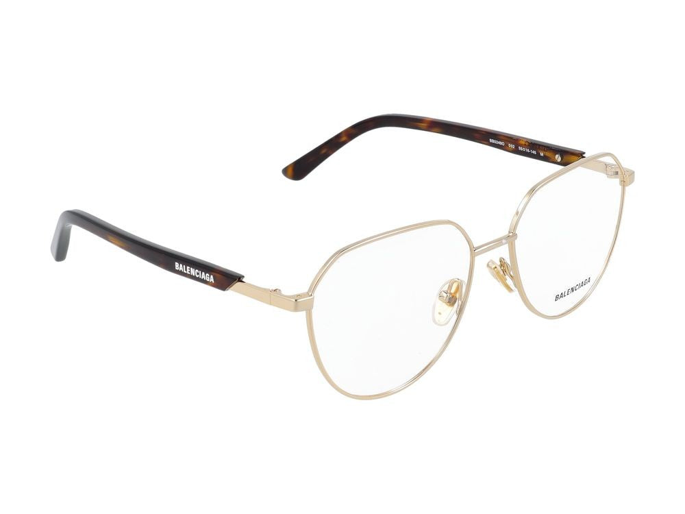 Balenciaga Eyeglasses Bb0249o 002 Gold Havana Transparent 55/16/145