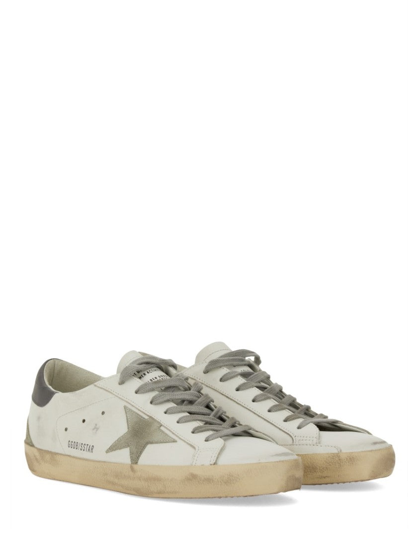 Golden Goose Super Star Vintage-Inspired Star Leather Sneakers