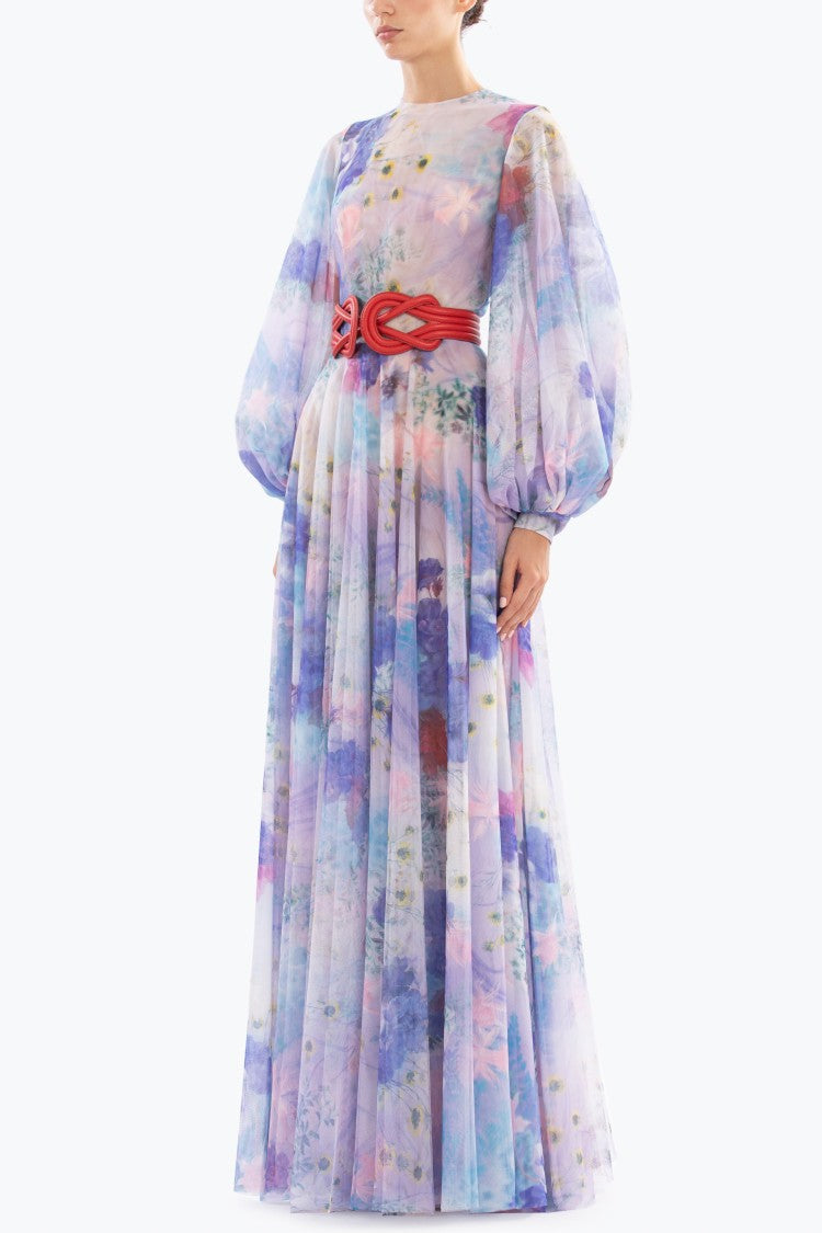 Saiid Kobeisy Floral Printed Long Dress