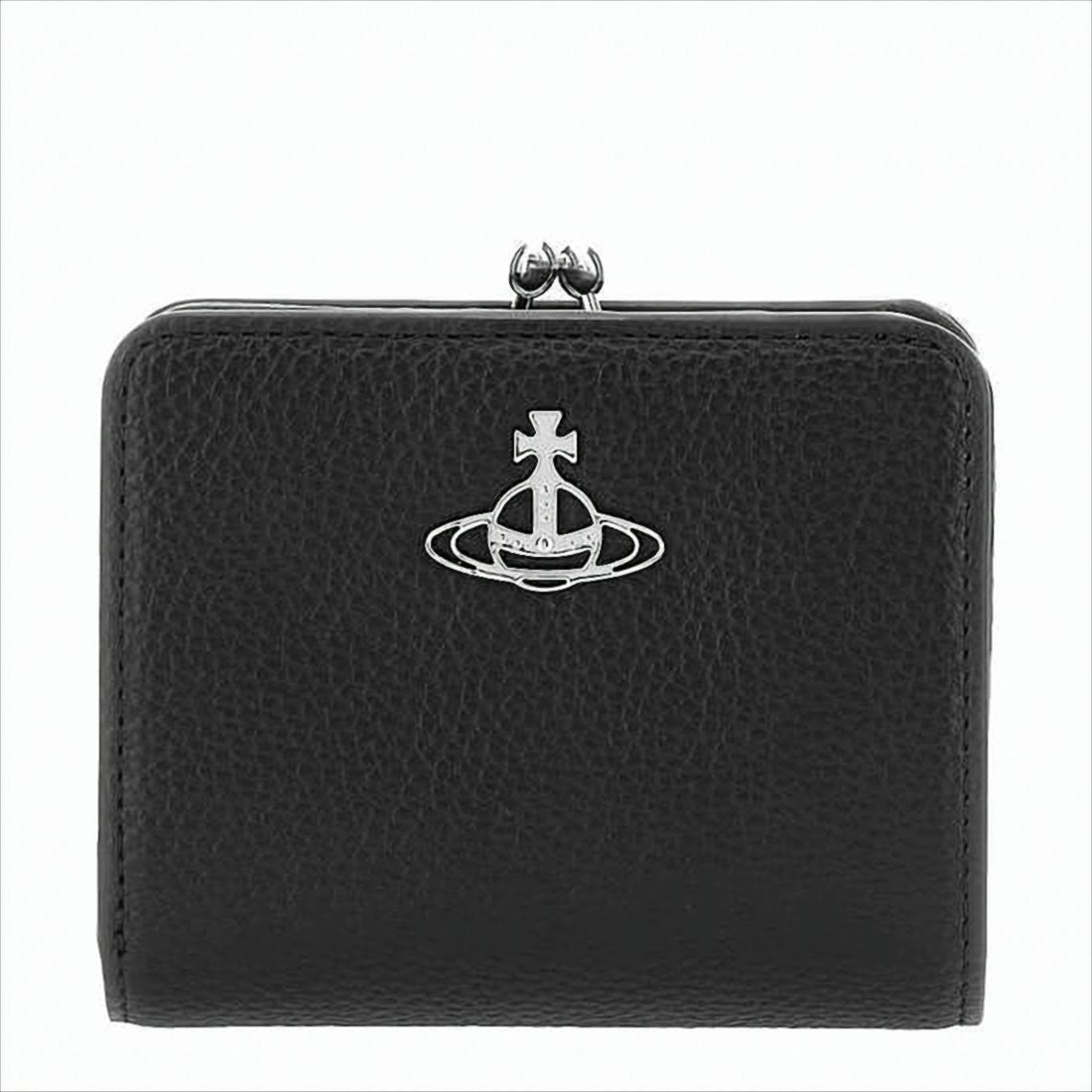 Vivienne Westwood Textured Polyurethane Wallet With Kiss-Lock Closure