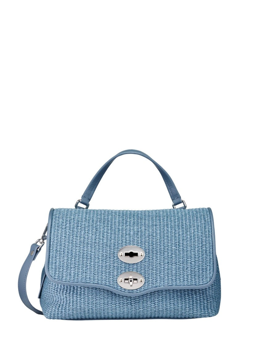 Zanellato Muted Blue Woven Texture Shoulder Bag