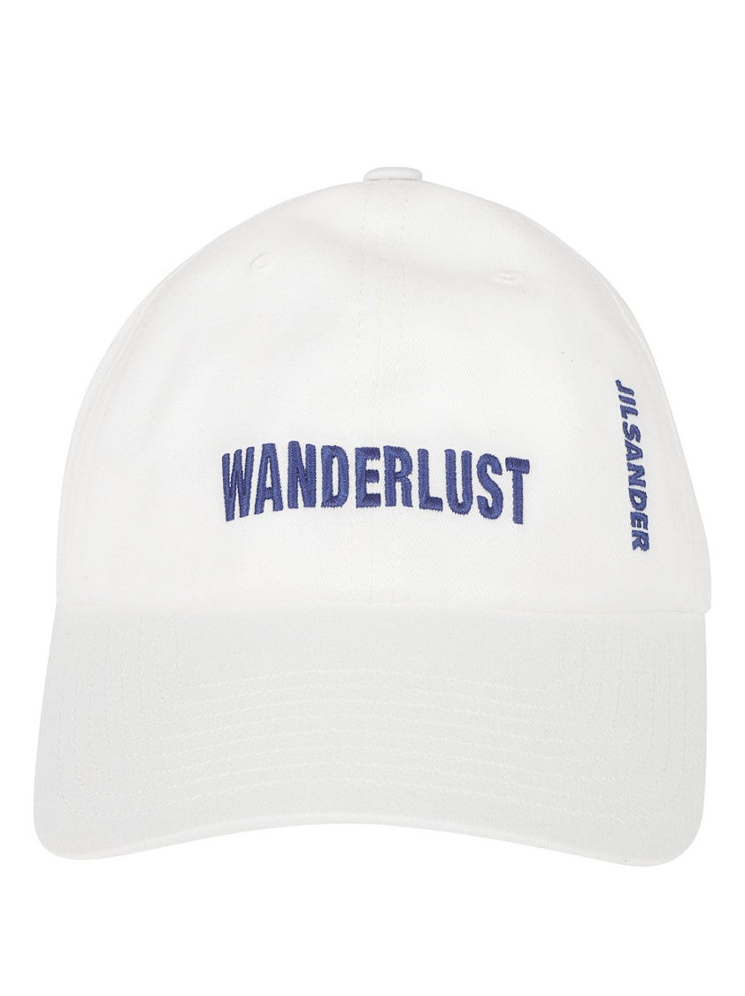 Jil Sander White Baseball Cap