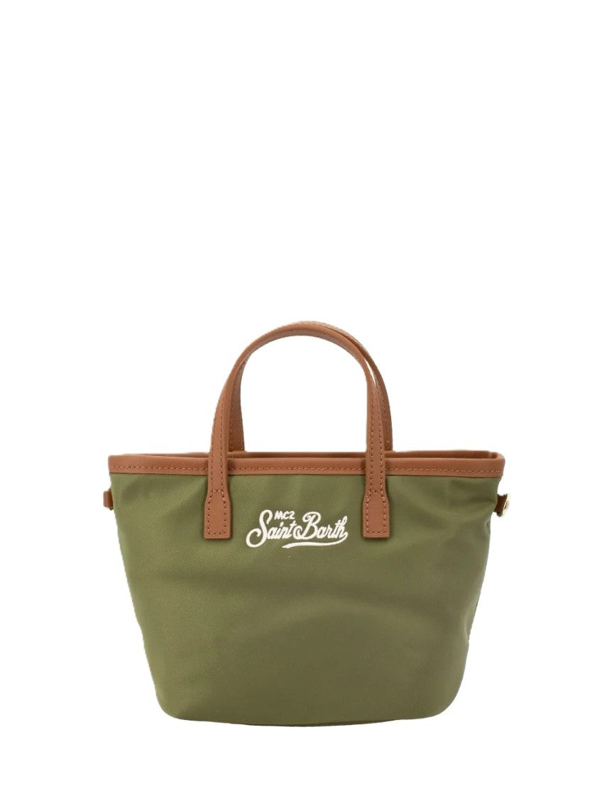 Mc2 Saint Barth Compact Mini Bag With Structured Silhouette In Military Green