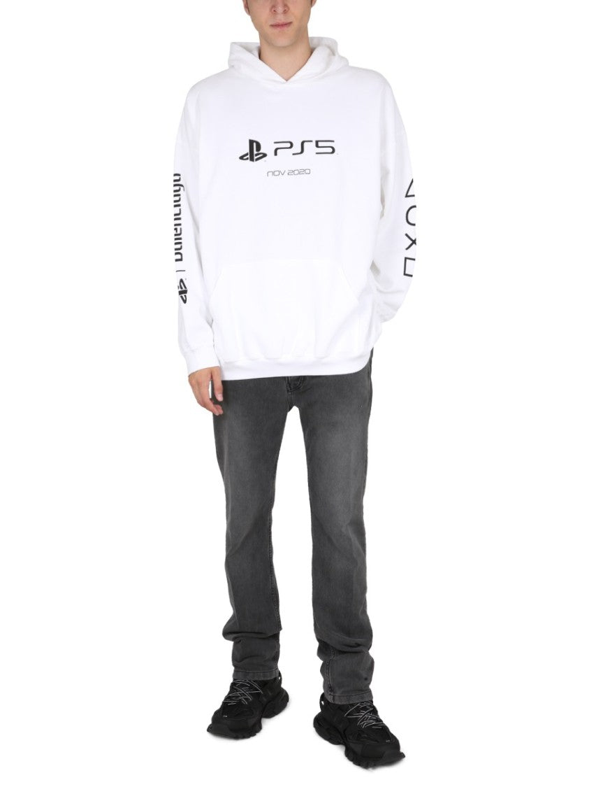 Balenciaga Traditional Fit Jeans With Patch Logo Detail
