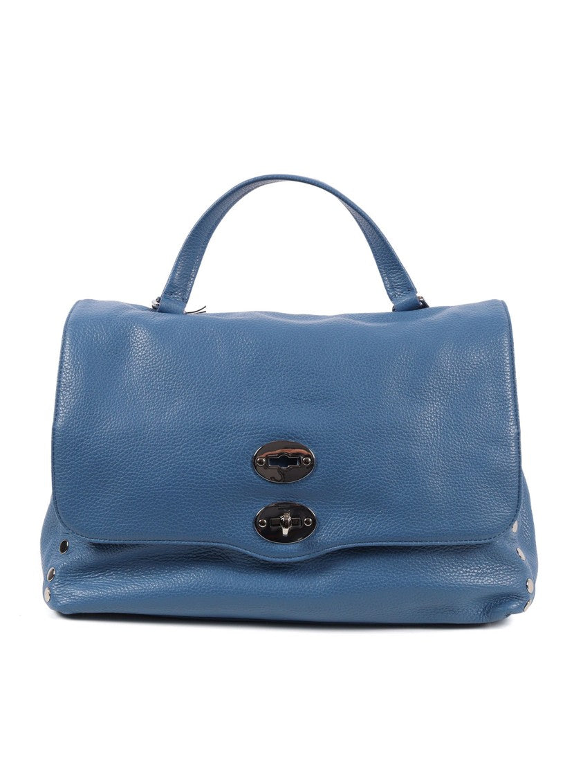 Zanellato Srl Blue Isola Daily Textured Leather Handbag