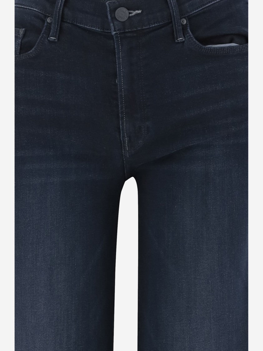 Mother Wide-Leg Stretch Cotton Blend Jeans