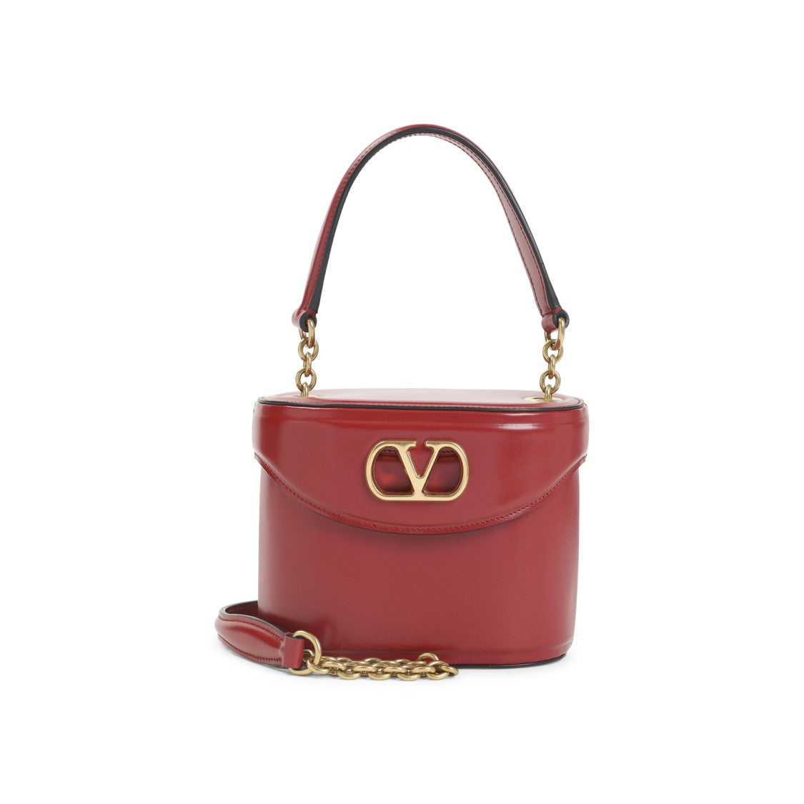 Valentino Garavani Boxy Red Calf Leather Handbag