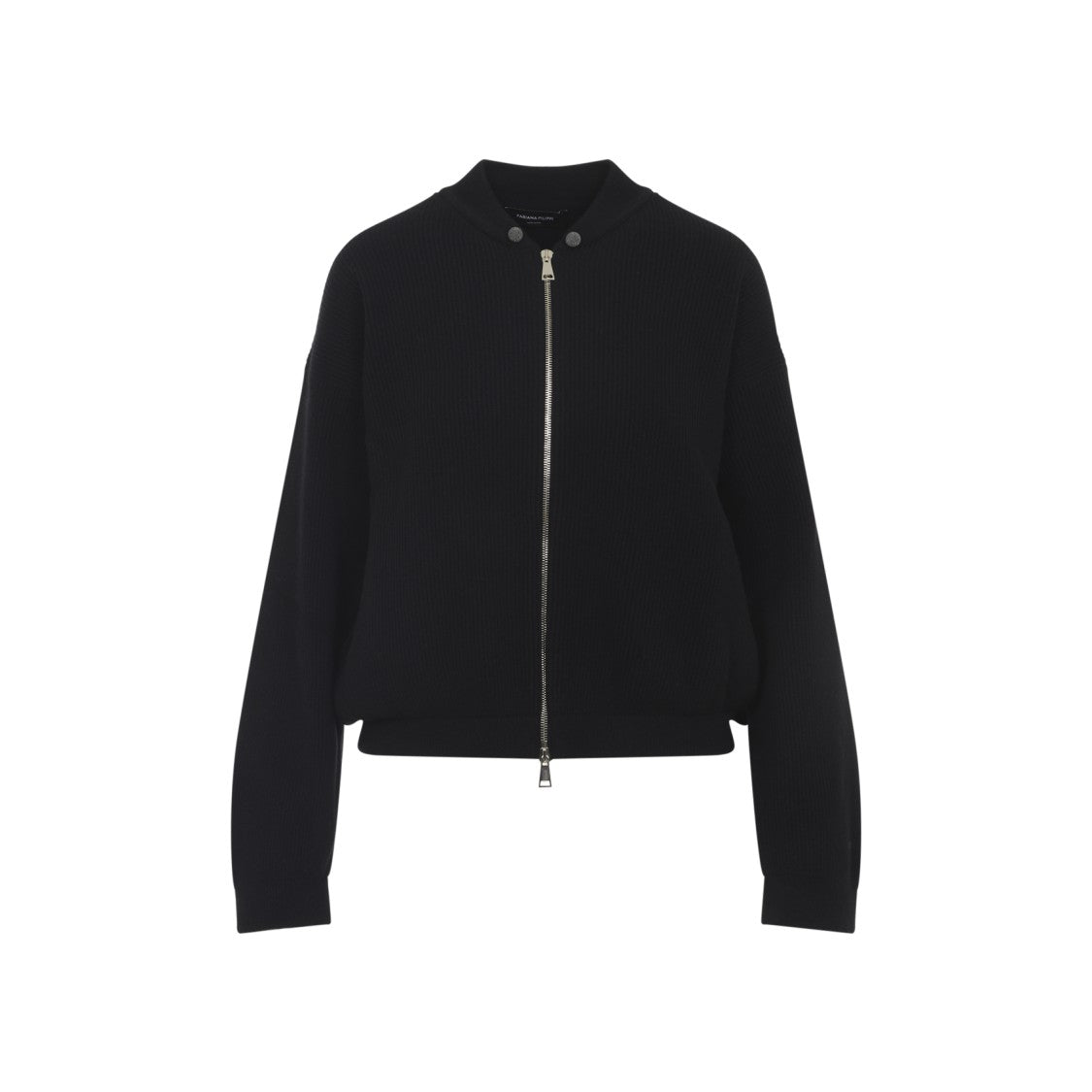 Fabiana Filippi Ribbed Virgin Wool Jacket With Signature Metal Accents