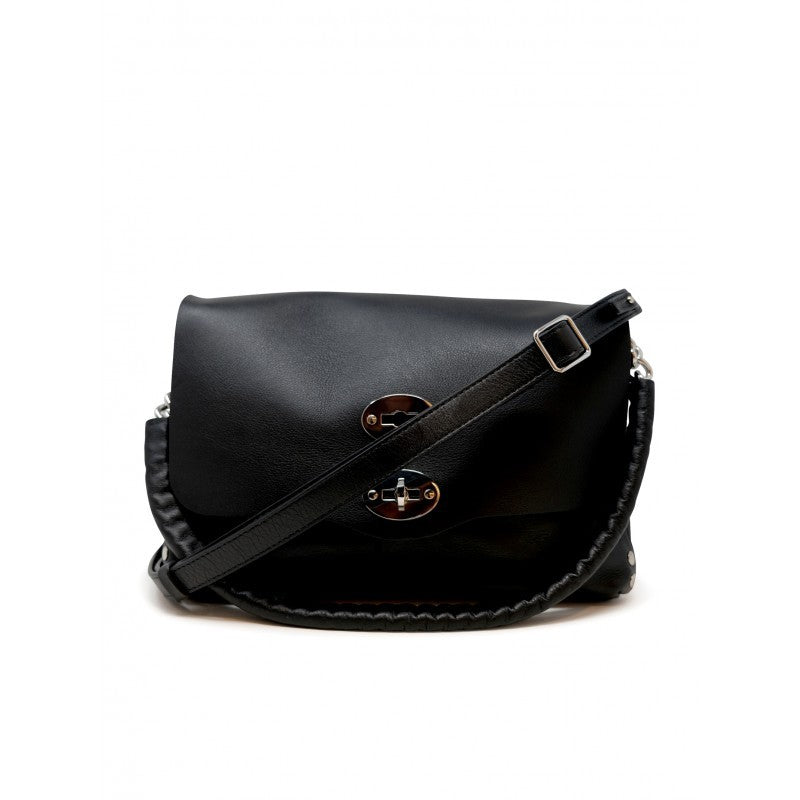 Zanellato Black Postina Piuma Chain Leather Bag