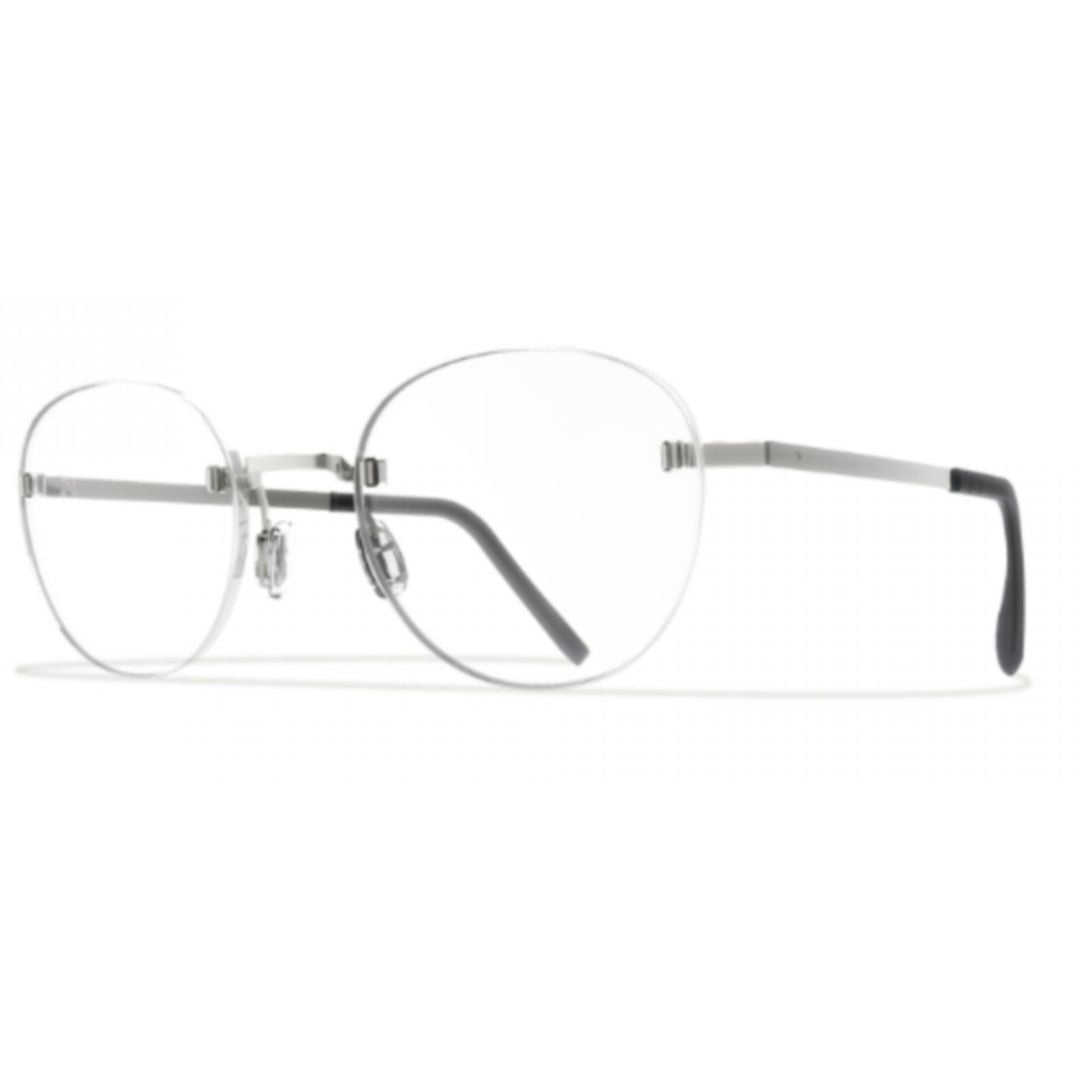 Blackfin Bf941 Aero A-N Rimless Silver Oval Eyeglasses With Sleek Bridge