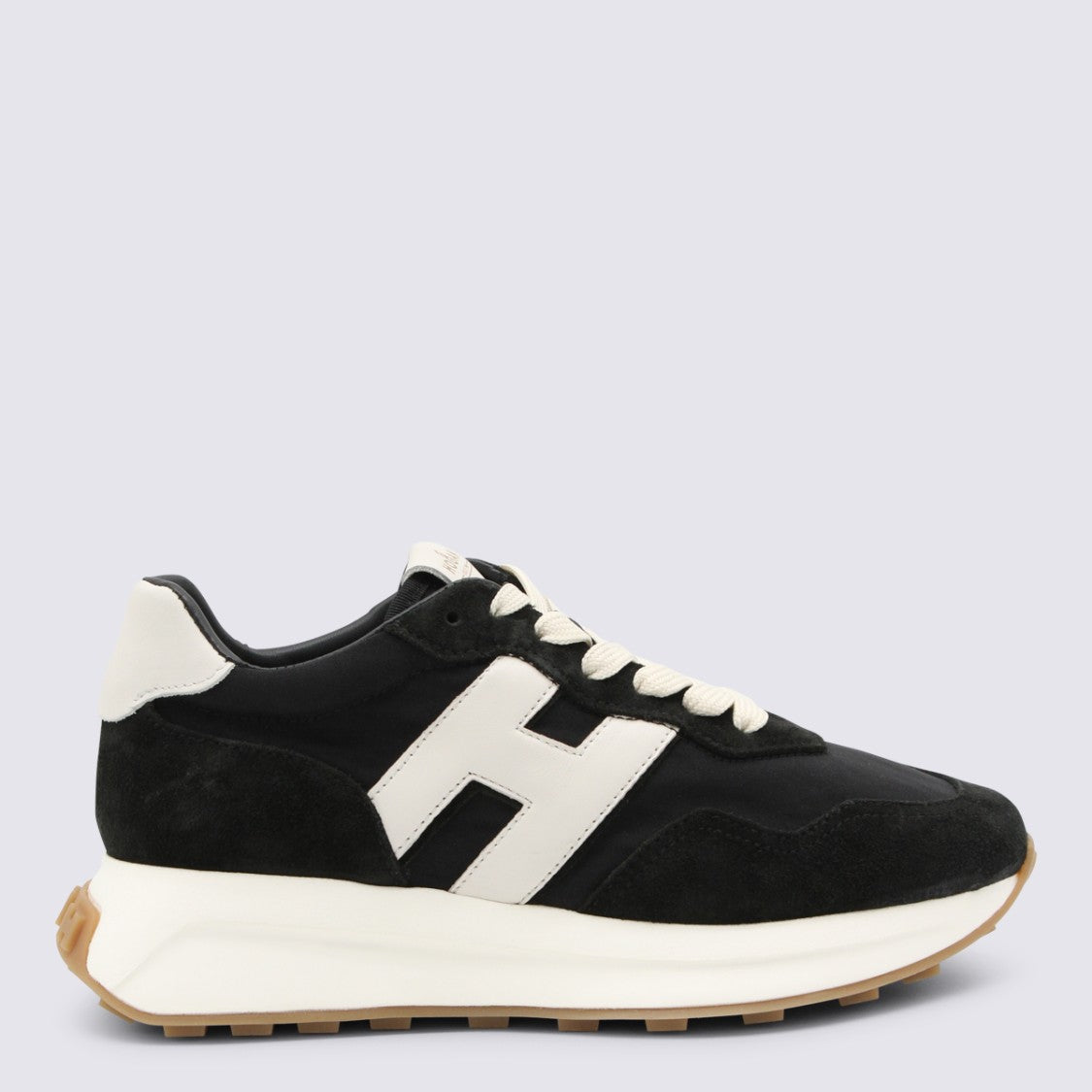 Hogan Black And White Leather Sneakers