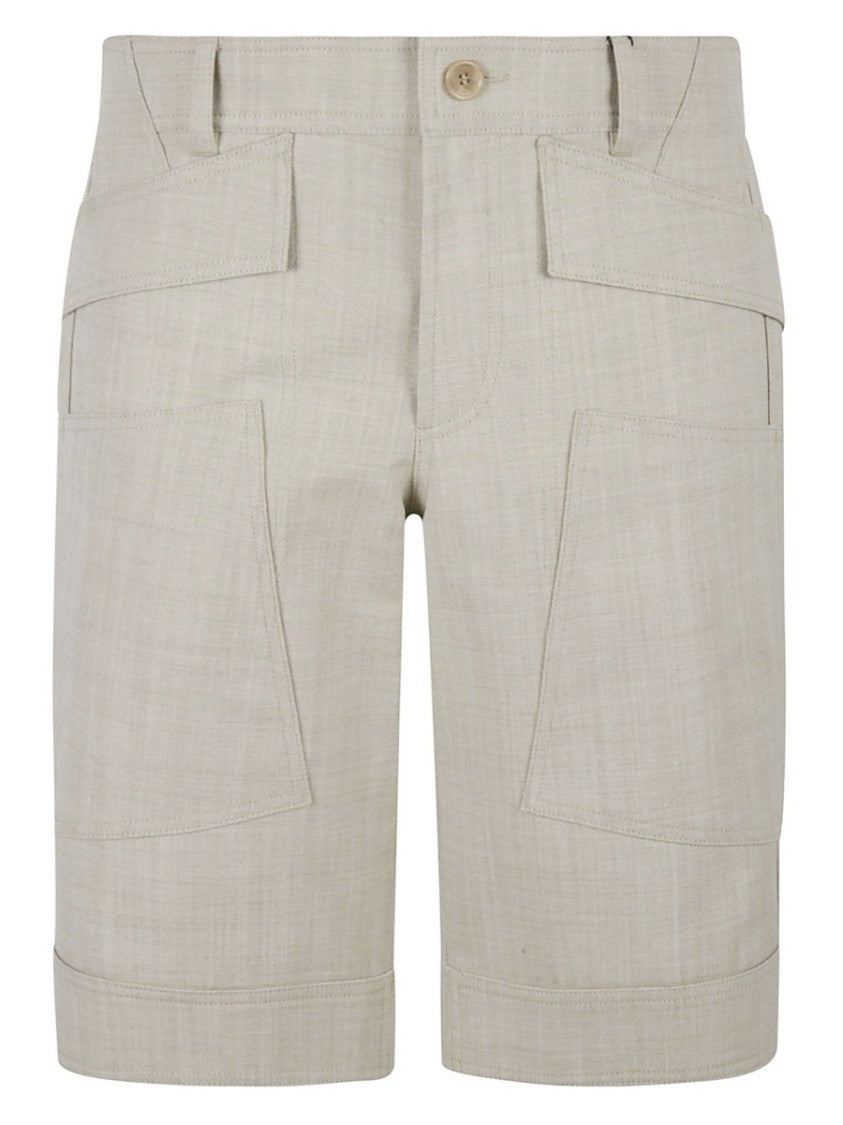 Burberry Grain De Poudre Wool Bermuda Shorts