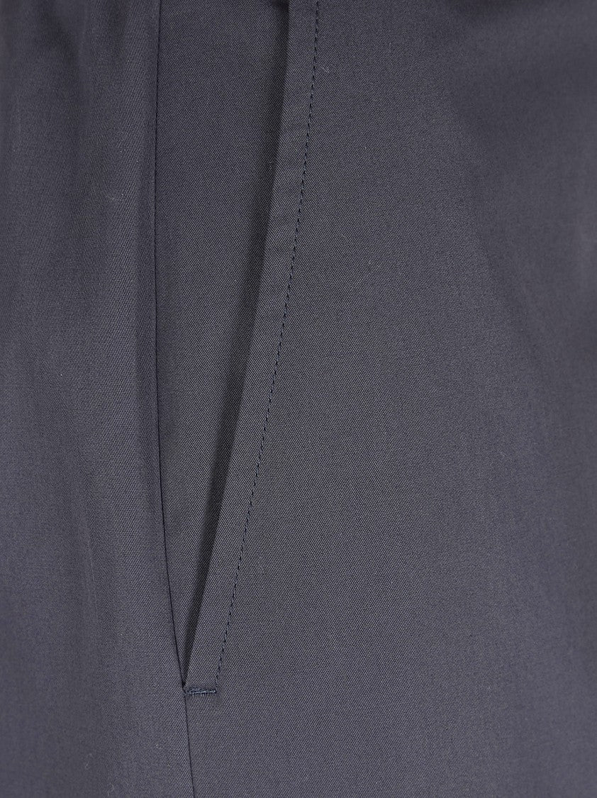Herno Cropped Pants With Clean Front