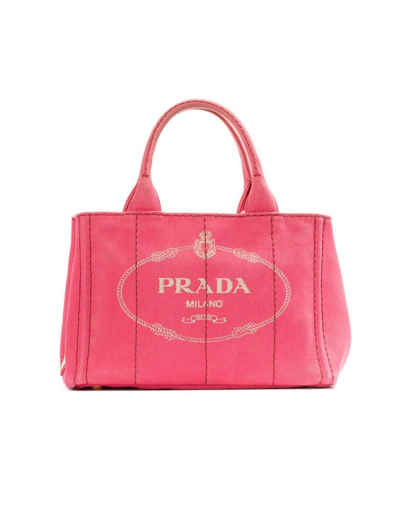 Prada Hemp Bag Small Denim Pink