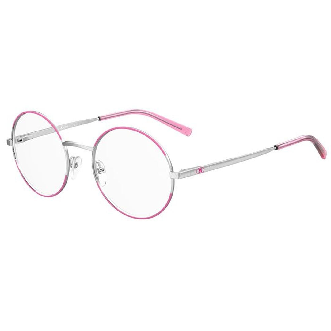 M Missoni Mmi 0022 Round Steel Eyeglass Frames With Soft Pink Accents