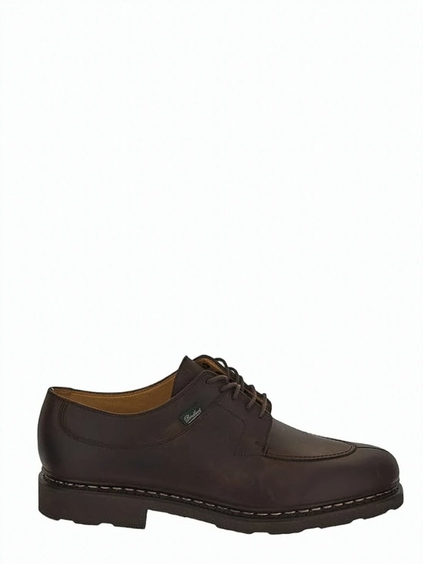 Paraboot Nubuck-Finish Derby Shoes With Moc Toe Design