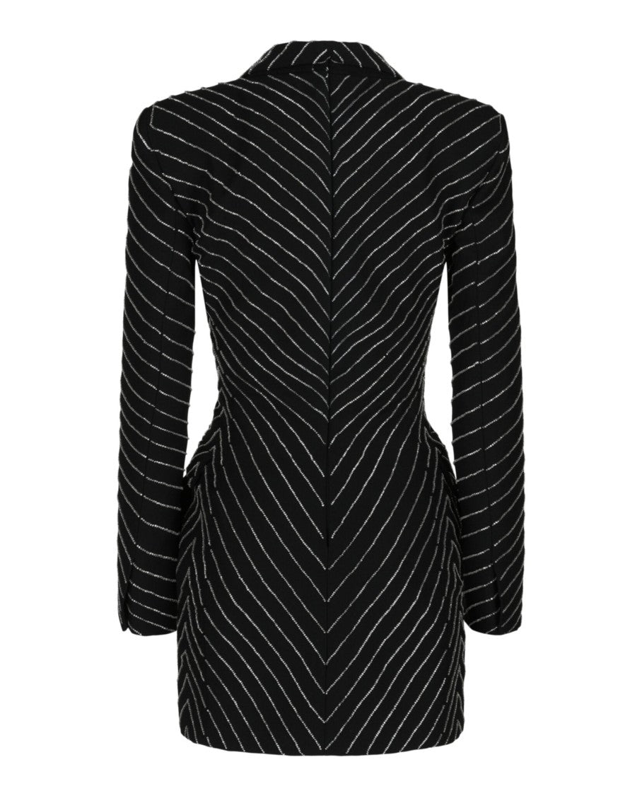 Valentino Beaded Striped Blazer Dress