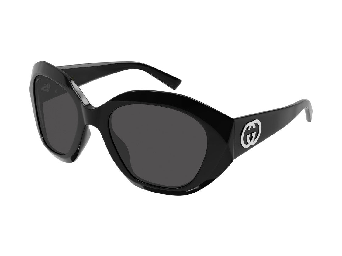 Gucci Black Gg2200s Oversized Geometric Acetate Sunglasses