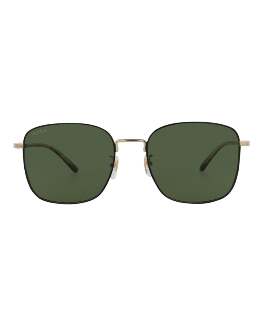 Gucci Square-Frame Metal Sunglasses