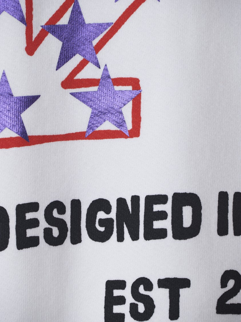 Off-White Classic White Hoodie With Graphic Design