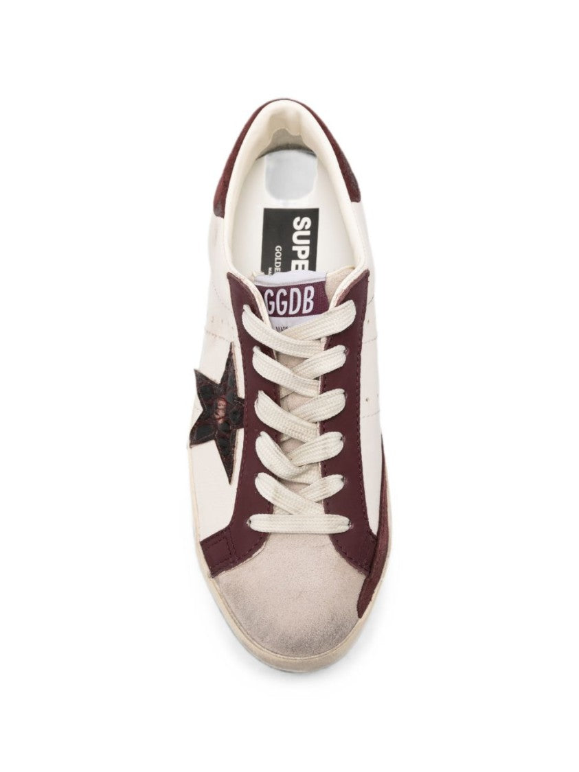 Golden Goose White Leather Super Star Sneakers