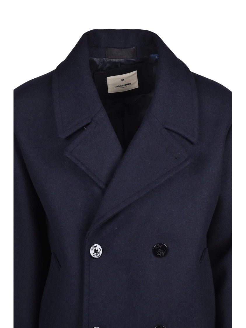 Jack & Jones Double-Breasted Peacoat With Tailored Silhouette