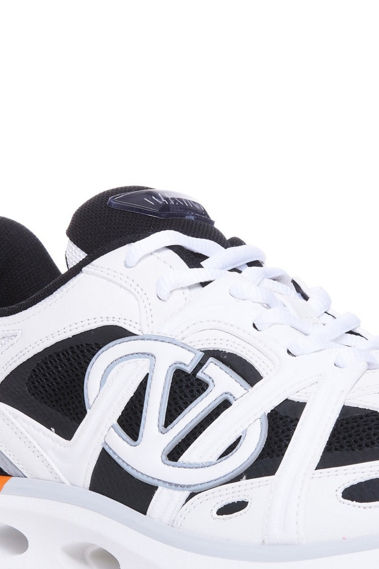 Valentino Garavani Multicolor Mesh Cutout Midsole Leather Sneakers