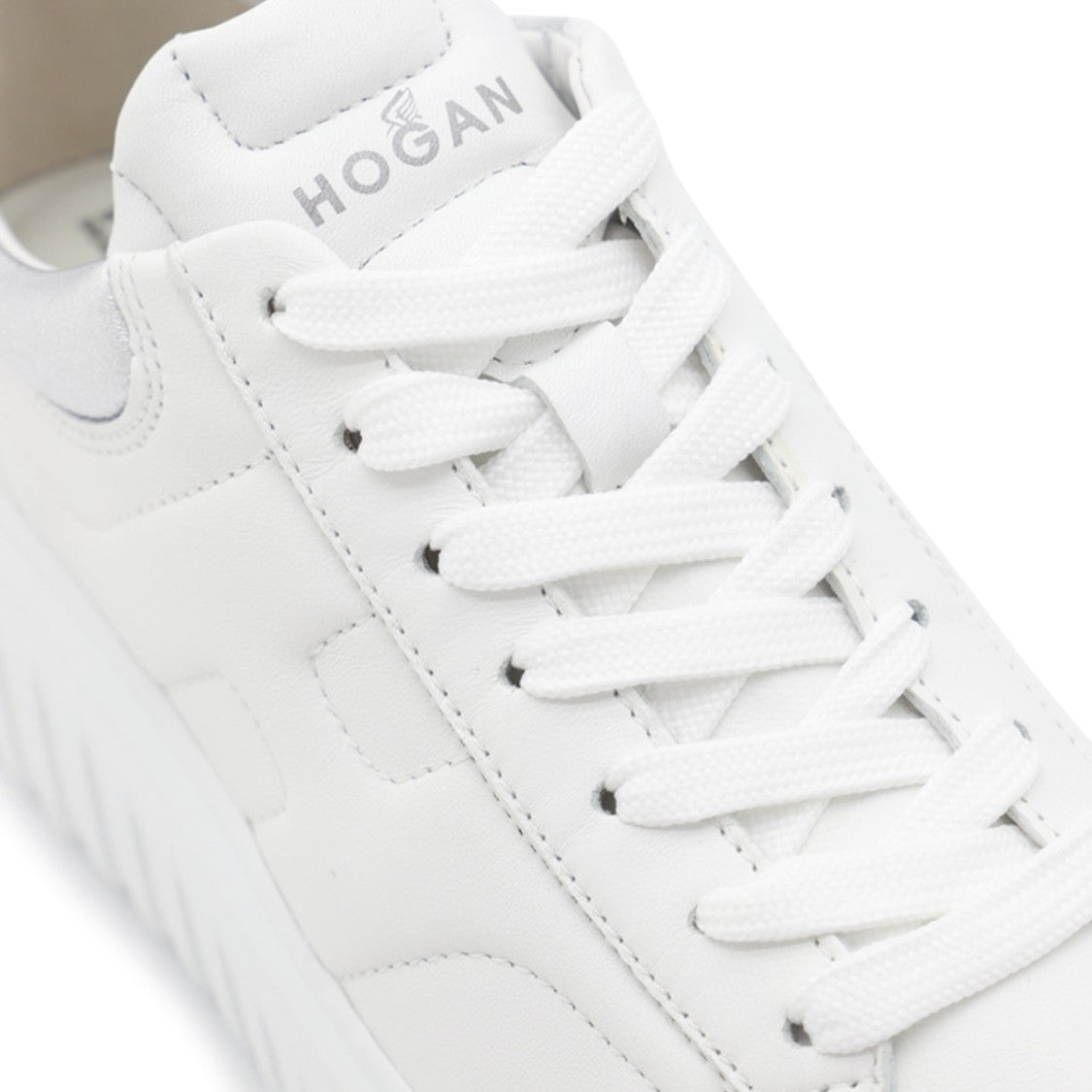 Hogan White Leather Sneakers