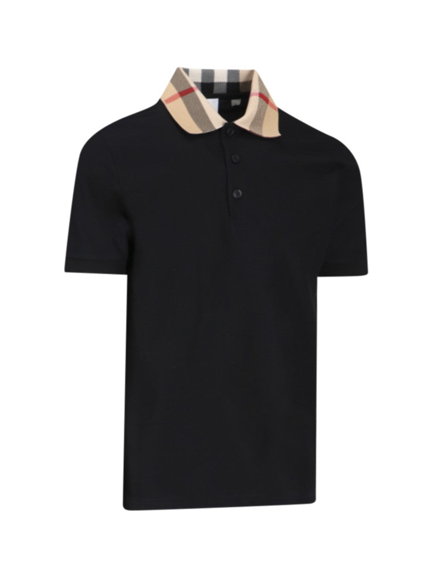 Burberry 'Check' Polo – Black