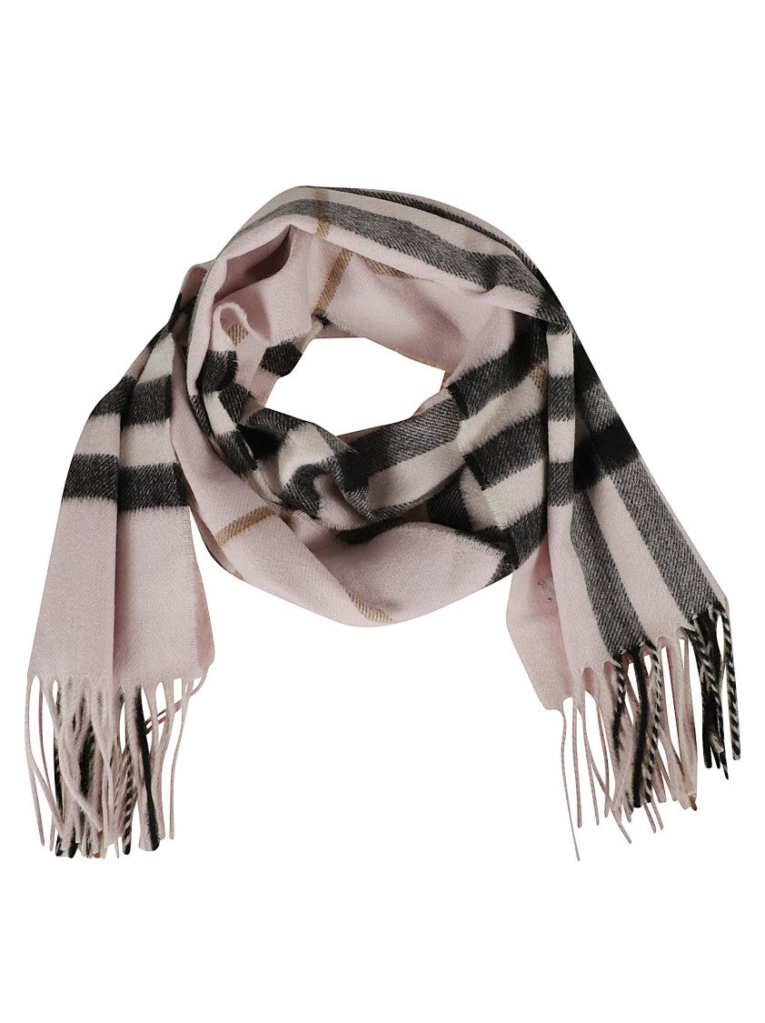 Burberry Check Pattern Cashmere Scarf