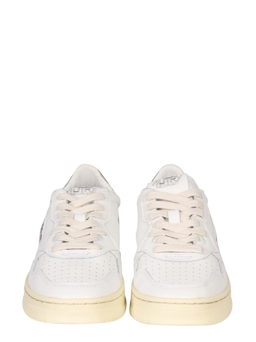 Autry White Medalist Low Leather Sneakers