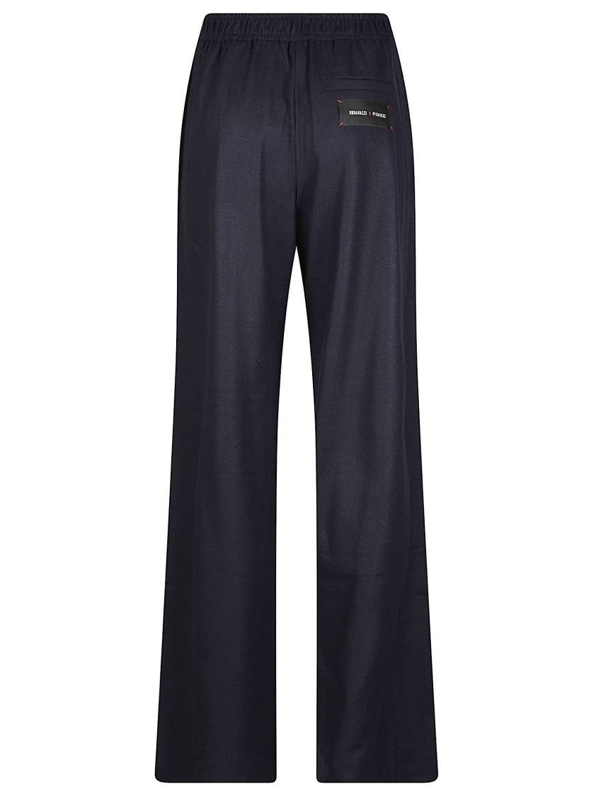 Pinko Wide-Leg Pants With Relaxed Silhouette And Pleated Front