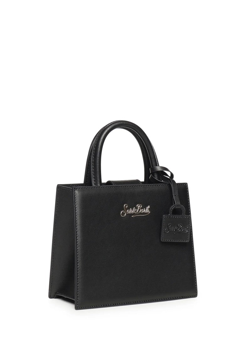 Mc2 Saint Barth Rectangular Black Handbag With Structured Silhouette