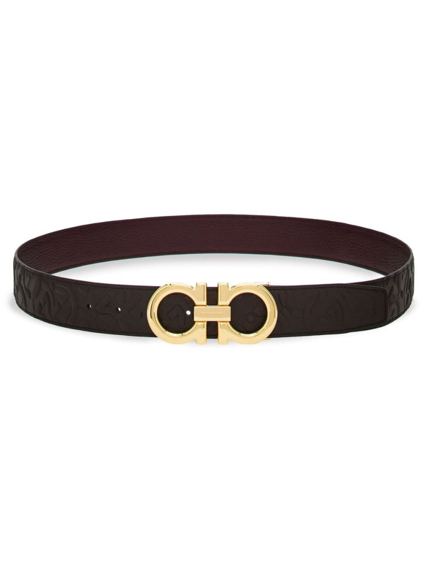 Ferragamo Coffee Brown Reversible Belt