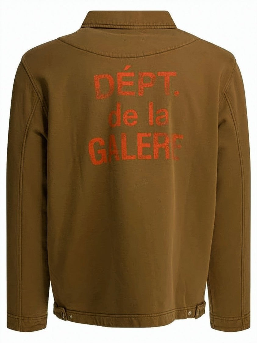 Gallery Dept. Brown Zip-Up Hooded Jacket
