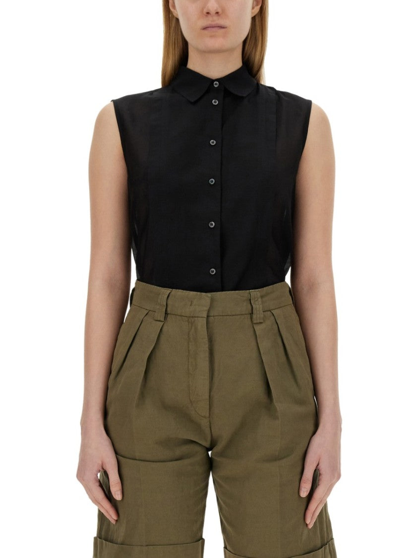 Aspesi Sleeveless Silk Blend Shirt