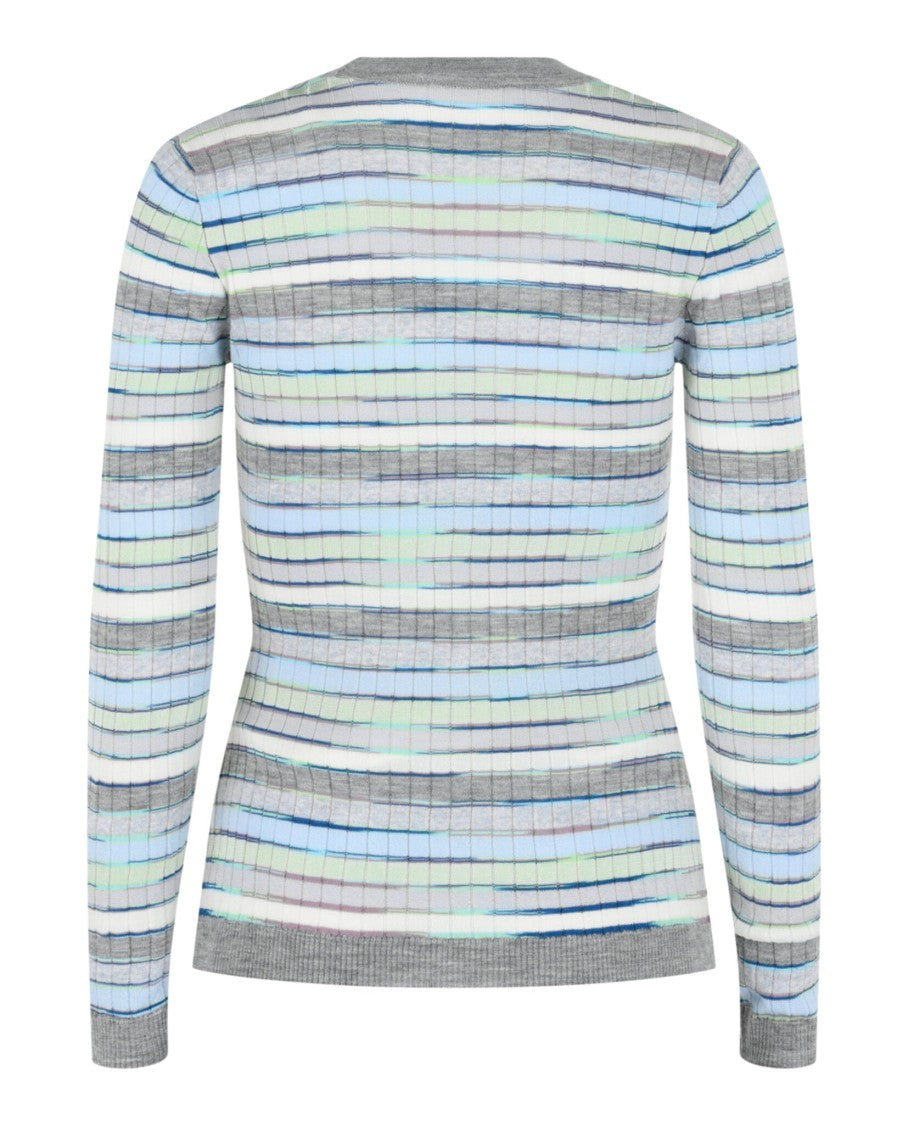 M Missoni Fitted Striped Cardigan