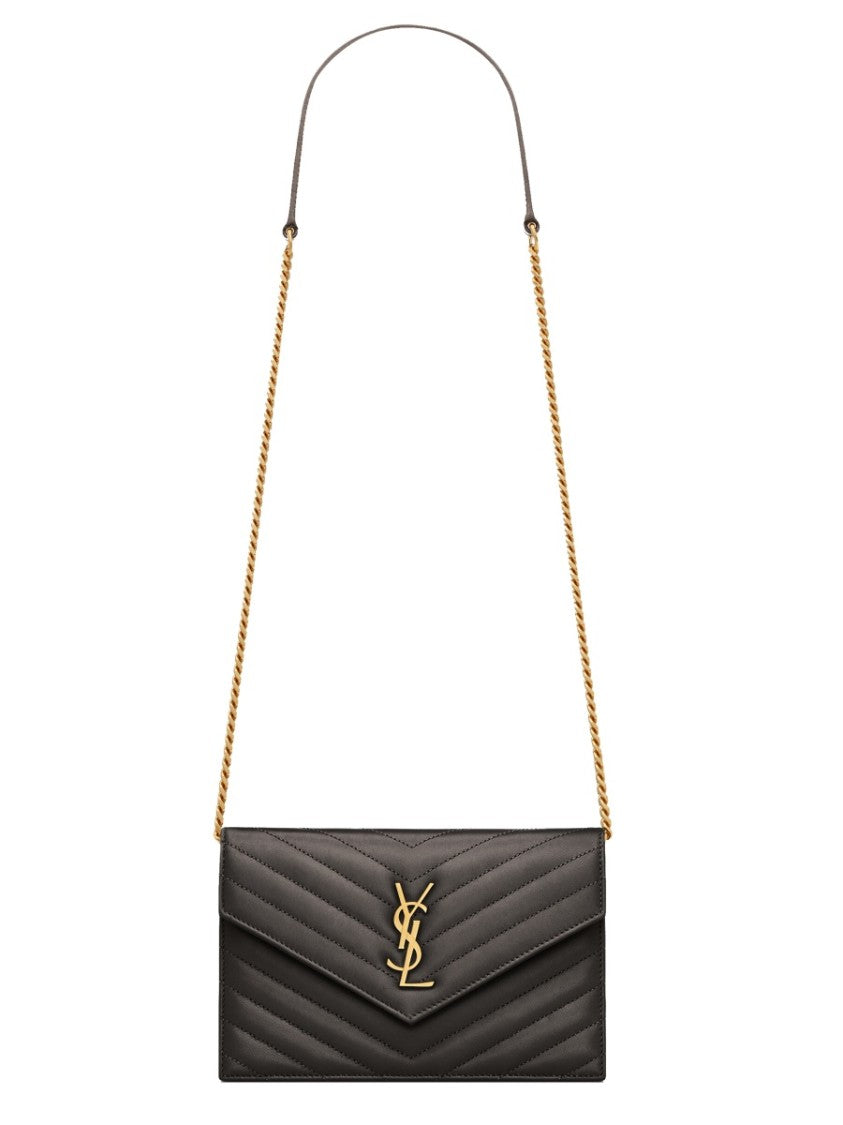 Saint Laurent Envelope Cassandre Chevron Shoulder Bag
