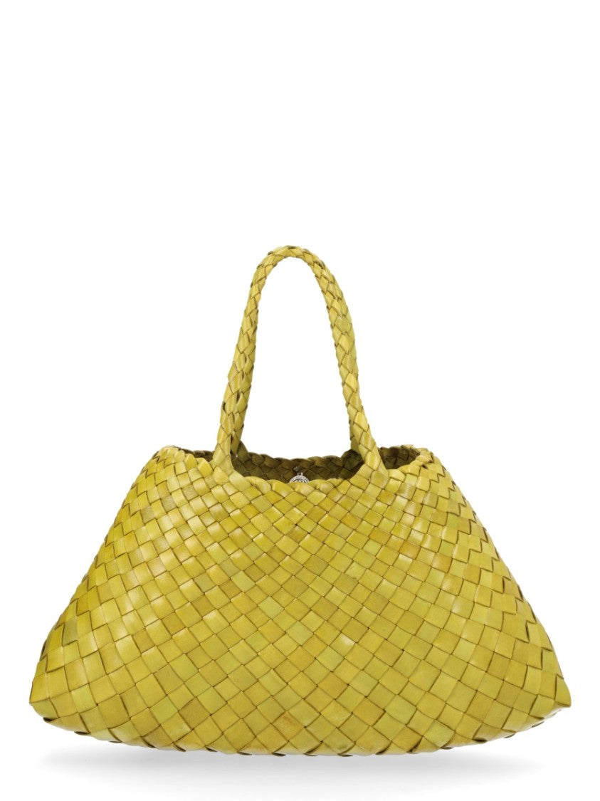 Dragon Diffusion Woven Leather Small Tote With Braided Handles