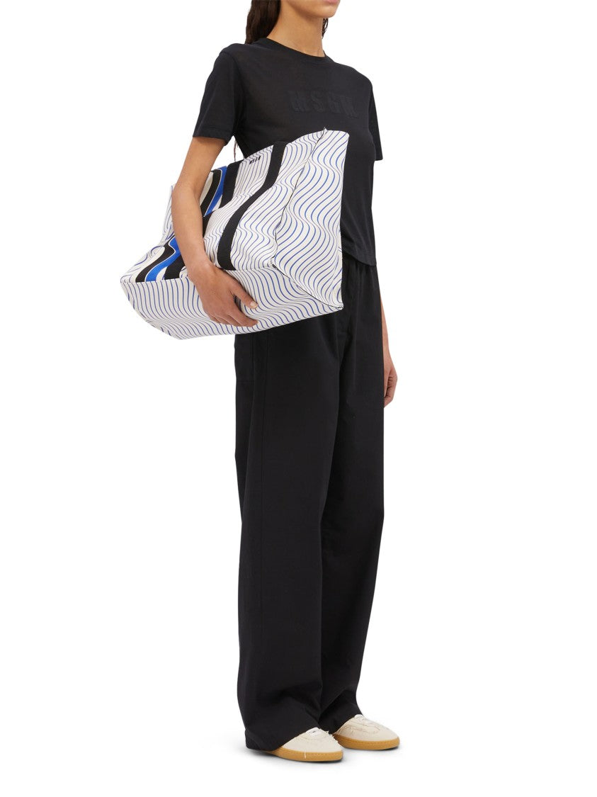 Msgm Wide Leg Trousers With Elastic Waistband