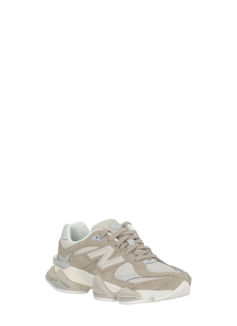 New Balance Beige Suede Fabric Advanced Cushioning Low-Top Sneakers