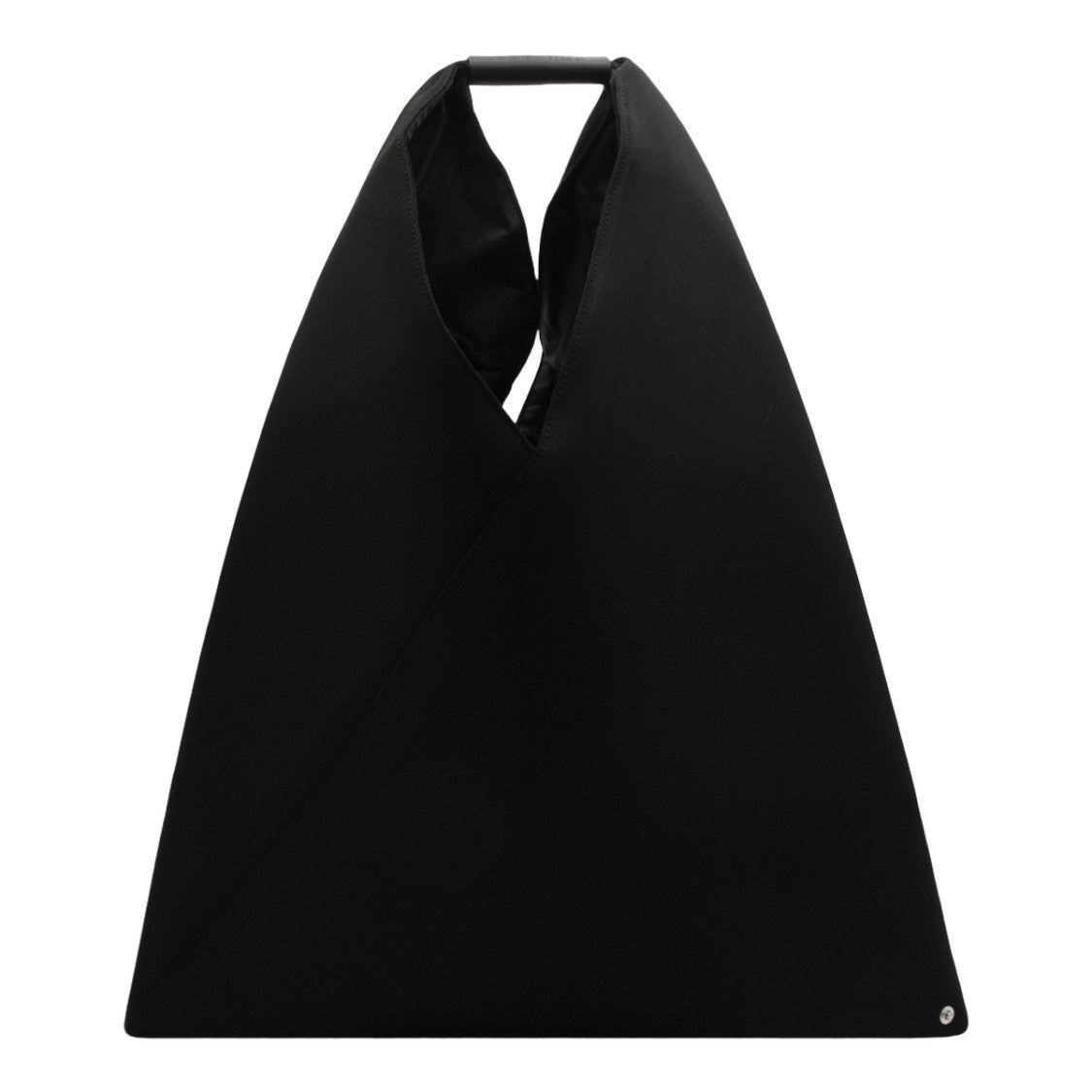 Mm6 By Maison Margiela Triangular Black Minimalist Bag With Structured Handle